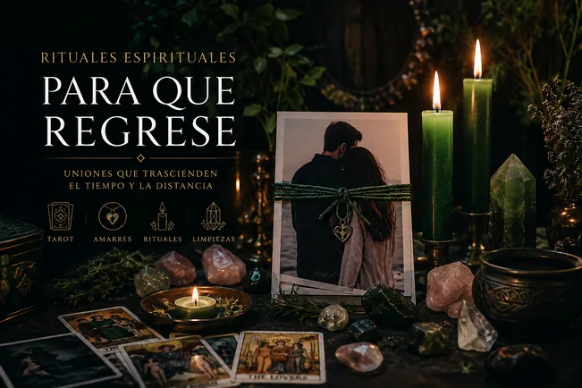 Ritual esotérico de amarres de amor con velas y elementos místicos